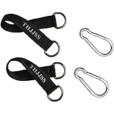 Hammock Tree Swing Straps Kit,Short Hanging Straps 2 Pack with 2 Heavy Duty Hook Clasps(Holds 440lbs) for Swing Hammocks Seat Pulley System Gym Equipment