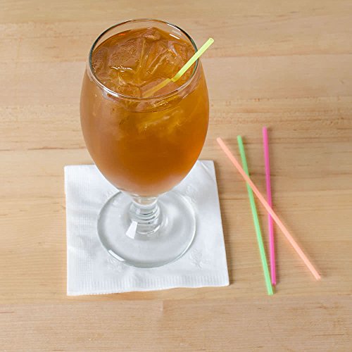 Pantryware Essentials 5" Neon Plastic Straw, 1000ct 5" Neon Plastic Straw, 1000 (Pack of 1000) - Thumbnail 2
