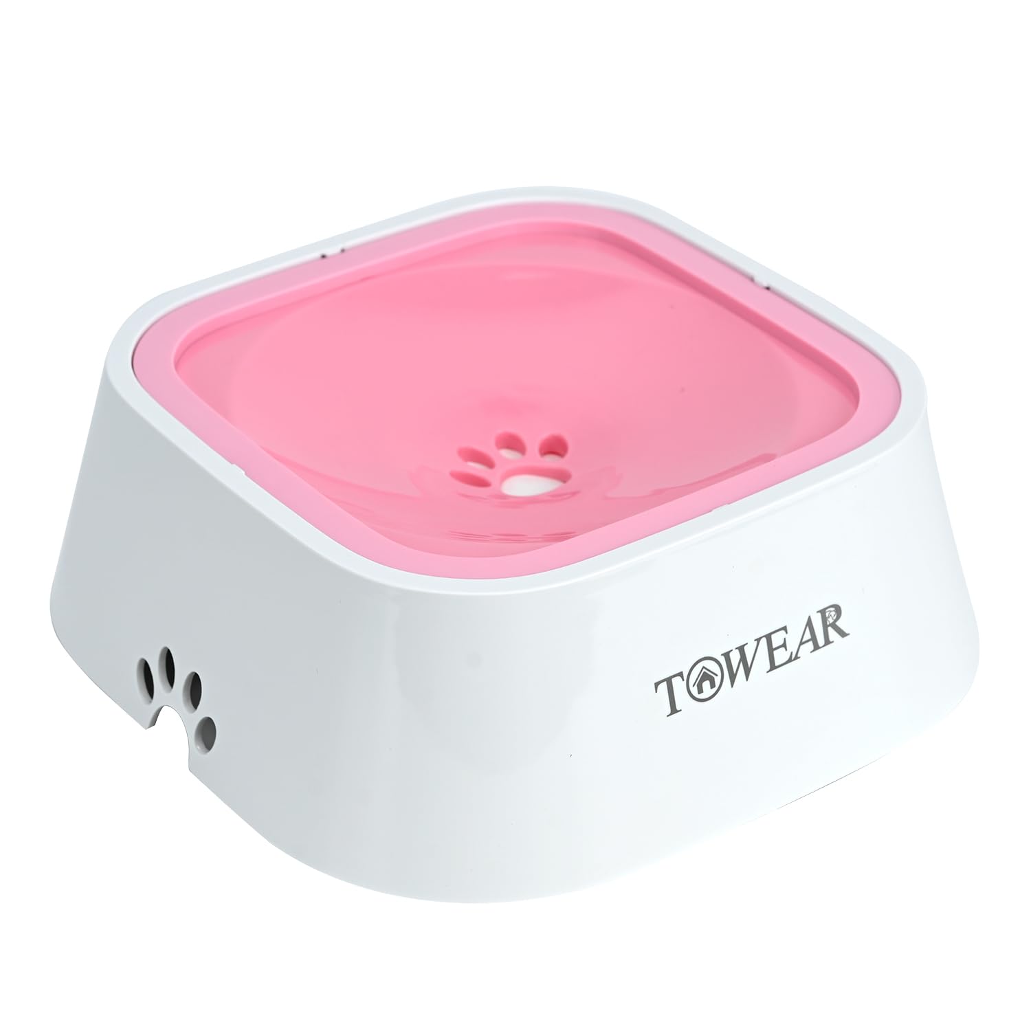 No Splash Dog Water Bowl with Floating Disk, 1.5L Slow Drinking Feeder, Anti-Overflow Anti-Choking No Spill Pet Water Bowl For Dog Cat Puppy Kitten (light pink) — image 1