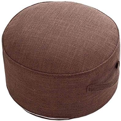 HUAWELL XL Meditation Pillow Floor Cushion Zafu Yoga Bolster Seat Cushion Organic Cotton Design Big and Beautiful (Coffee)