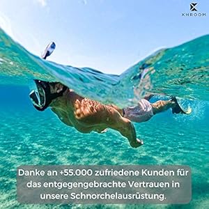 Schnorchelmasken 51rC29vlcPL. SS300 𝐂𝐎𝟐 𝐒𝐈𝐂𝐇𝐄𝐑: *Die Schnorchelmaske wurde als Produktmuster durch den TÜV Rheinland nach 2 PfG 2609:2019-04 geprüft. Hier wird die Anstauung von Kohlendioxid (CO2) gemessen. Der Testbericht liegt unten zur Einsicht bereit. Im Vergleich zu anderen Vollgesichtsmasken, wird deine ausgeatmete Luft seitlich rausgeleitet. Dies unterbindet die gefährliche Pendelatmung.
𝐎𝐏𝐓𝐈𝐌𝐈𝐄𝐑𝐓: Vergiss das altgediente Schnorchelset (Taucherbrille mit Schnorchel). Erlebe das Schnorcheln und Tauchen neu mit einer Schnorchelvollmaske und atme dabei wie an Land durch Mund und Nase.
𝐅𝐔𝐋𝐋-𝐅𝐀𝐂𝐄: Die Tauchermaske deckt das ganze Gesicht ab. Zwei Größen gewährleisten den richtigen Sitz. Für Kinder haben wir ein Haifisch und Einhorn Modell auf Basis dieser Schnorchelmaske.