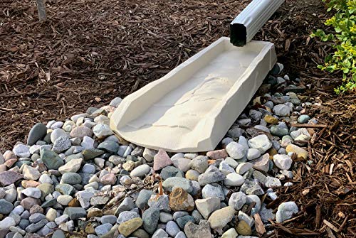 4-Pack Decorative Downspout Natural Stone Texture Splash Block Rain Gutter Drain Extender