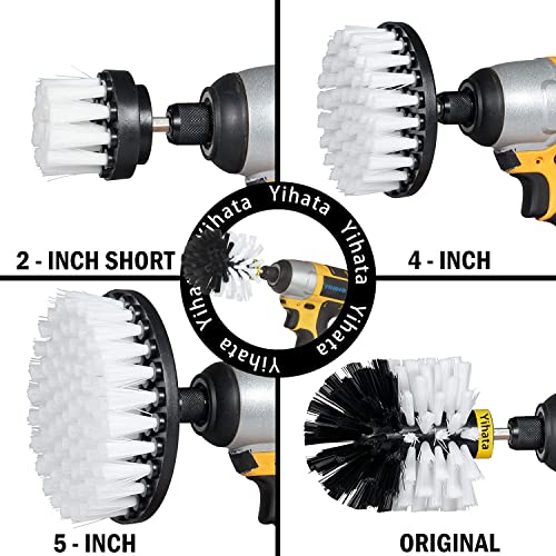 YIHATA 4 Pack Drill Brush Attachment Set, All Purpose Power Scrubber