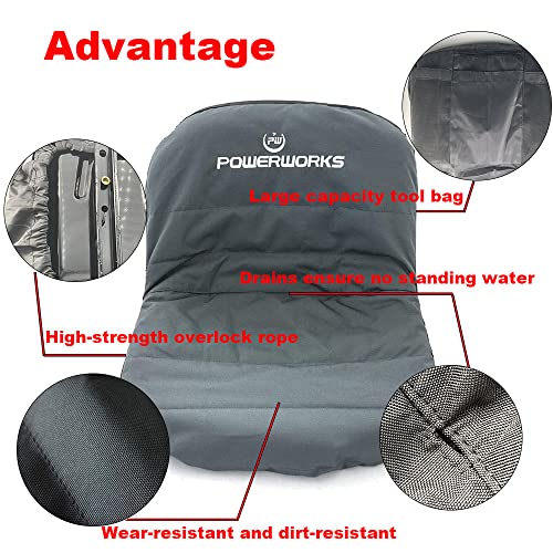 POWERWORKS Weatherproof Deluxe Riding Lawn Mower Seat Cover, Medium, Black Pricepulse