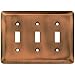 Franklin Brass 64377 Stamped Steel Round Triple Toggle Switch Wall Plate / Switch Plate / Cover, Antique Copper