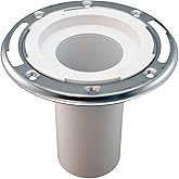 Jones Stephens C57236 3 X 6 PVC Closet Flange With Stainless Steel Ring Less Knockout - N/A
