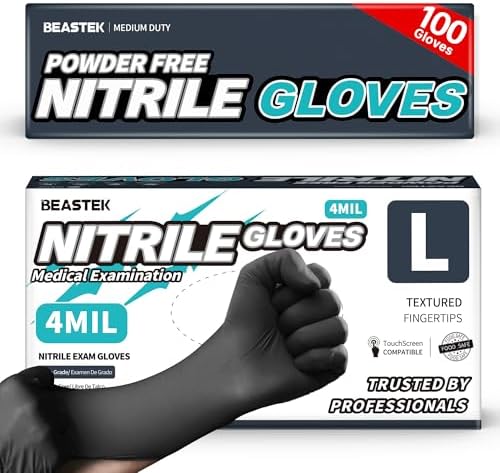 メンテナンス CARBON COLLECTIVE - Nitrile Gloves 50pc Hardy 7 mil Nitrile Powder Free Gloves 50 Pc (Large) - 2 BOXES