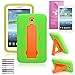 Galaxy Tab 3 7 Case, EpicGadget(TM) Shockproof Heavy Duty Rugged Hybrid Case with Kickstand For Galaxy Tab 3 7.0 P3200 P3210 T210 With Galaxy Tab 3 7 Screen Protector and 1 Pen(I Stand Green Orange)