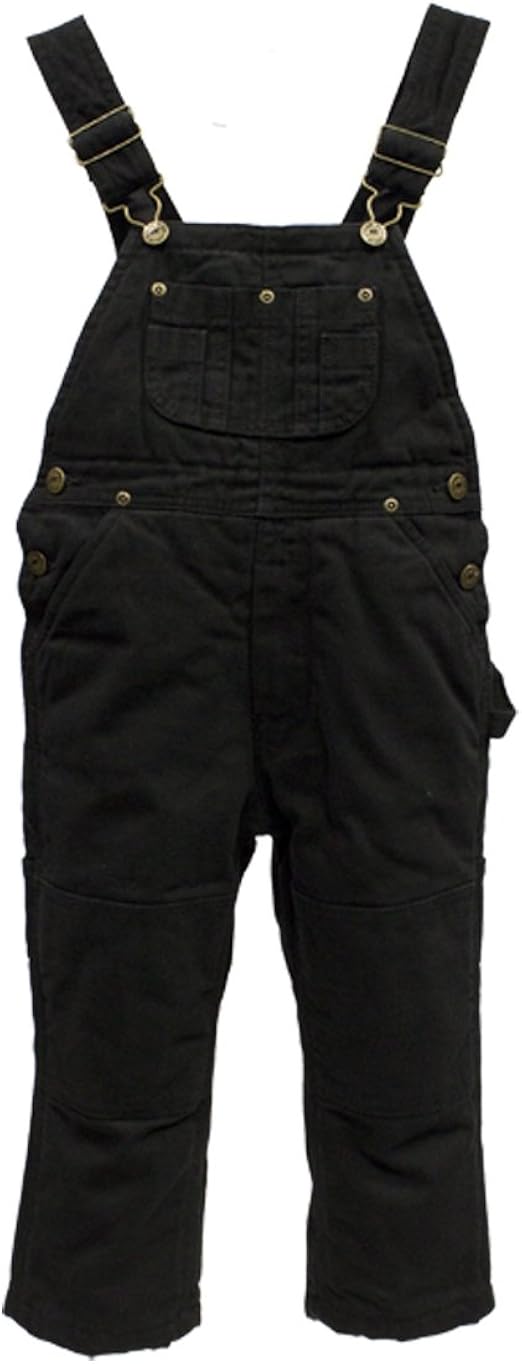 Polar King Little Boys Insulated Duck Bib Overalls (Black