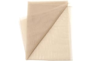 BTWTRY 1/2 Yard Transparent Lace Net Material for Wigs Making & Repair Wig Caps Closures and Frontals Foundation Wig Accessories 43inchx18inch (Transparent-1/2 Yard)