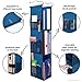 ABRA® 3 Shelf Hanging Locker Organizer for School, Gym, Work, Storage | Wide Shelves 6.5”x 9”| Eco-Friendly Fabric Healthy for Children | Adjustable School Locker Shelf from 3 to 2 Shelves (Navy Blue)