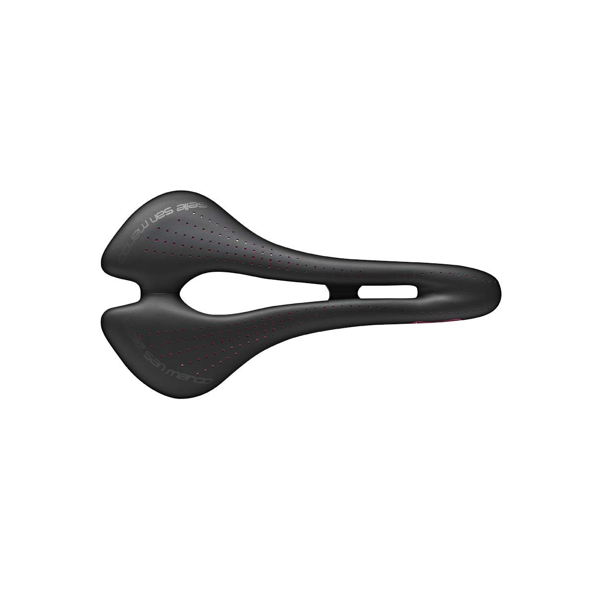 Selle San Marco Aspide Supercomfort Racing Saddle Black/Pink Wide (L3)