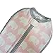 Woombie Original Nursery Swaddling Blanket - For Babies up to 3 Months (Kiss Elephant Pink, 5-13 lbs)