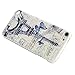 Compatible for iPod Touch 6 Case, Touch 5 Case, MOLLYCOOCLE White Skin Shell Blue Eiffel Tower Ultra Hard PC Back Slim Fit Cover Case for iPod Touch 5 6