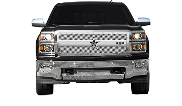 Rbp 851117 Rx 3 Series Chrome Studded Frame Main Grille For Chevrolet Silverado 1500 Automotive  Rbp 851117 Rx 3 Series Chrome Studded Frame Main Grille For Chevrolet Silverado 1500 Automotive