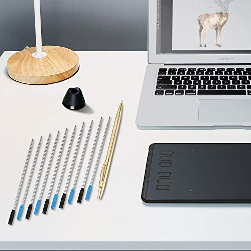 Unibene Cross Compatible Ballpoint Pen Refills 12 Pack, 1.0mm Medium Point-6 Black and 6 Blue, Smooth Writing Replaceable German Ink Pen Refill - Thumbnail 4