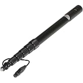 K-Tek KE79CCR Avalon Series Aluminum Traveler Boom Pole with Coiled Cable, 3-Pin XLR, Side Exit (One Pack)