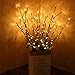 EAMBRITE 6PK Lighted Branches Brown Twig Stake with 120LED Warm White Lights, 30