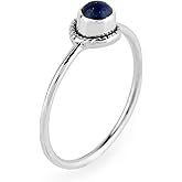Artisanjewels 925 Sterling Silver Designer Ring | Natural Gemstones & Polished Stones | Handmade Bohemain Jewelry| Healing Crystals | Birthday Elegant Promise Ring Christmas Gift for Women