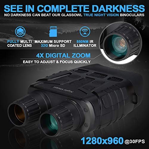 CANIS LATRANS Digital Night Vision Binoculars Night Vision Goggles Night Vision Scope for Complete Darkness, 4X Digital Zoom, 2.31\