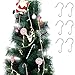 Zhehao 100 Pieces Ornament Hooks Mini Christmas Hooks Christmas Tree Ornament Hangers with Storage Box for DIY Crafts Christmas Party Decoration, Silver