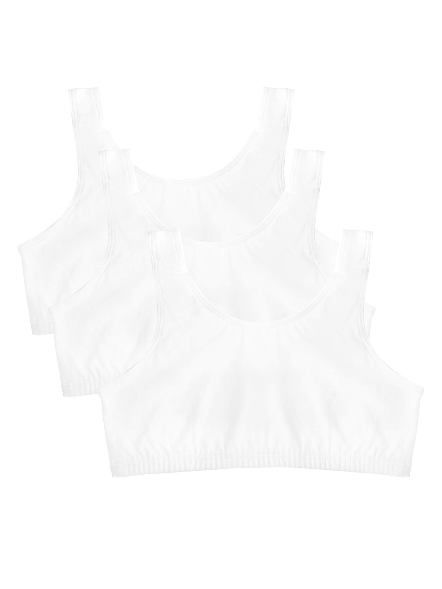 Fruit of the Loom Big Girls' Cotton Built-Up Stretch Sports Bra
