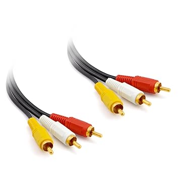 Cable AV Audio Video Cable 3 macho a 3 macho con conector chapado en oro para