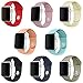 SailFar Unisex Sports Style 38mm Replacement Watch Band for Apple iWatch Version 1 2016 Series 2, Pack of 8