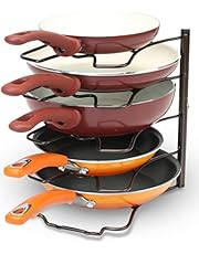 DecoBros Kitchen Counter and Cabinet Pan Organizer Shelf Rack