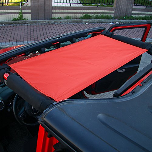 Car Roof Rest Bed Hammock for Jeep Wrangler & Wrangler Unlimited JK (Red) - Thumbnail 5