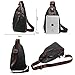 FREEMASTER Sling Pack Chest Bag Men's Shoulder Backpack PU Bag Outdoor Cross Body Bags Retro Bag Walking Hiking Camping Gym Cycling Daypack