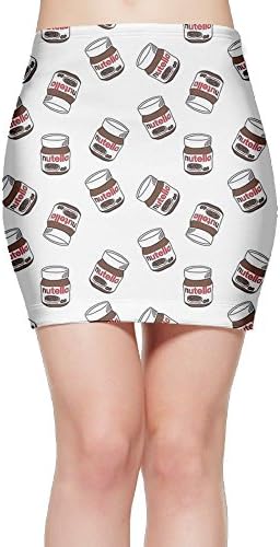 GFERTY Women's Tight Mini Skirt Nutella Slim Short Skirt Above Knee Bodycon Bandage Pencil Skirt