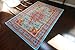 Generations pre8023LightBlue_2x4 Oriental Traditional Isfahan Persian Area Rug, 2' x 3', Light Blue/Navy/White/Orange/Yellow/Crimson Red