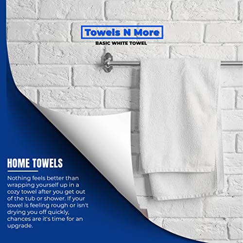 Towels N More 12 Basics White 16x27 100 Cotton Loop Hand Towels Salon