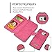 Samsung Galaxy S8 Wallet Case,CORNMI PU Leather Case with 11 Card Slots+ 1 mirror, Wristlet +Shoulder Strap, Detachable Magnetic Protective Case for Samsung Galaxy S8 5.8inch (S8-Red)