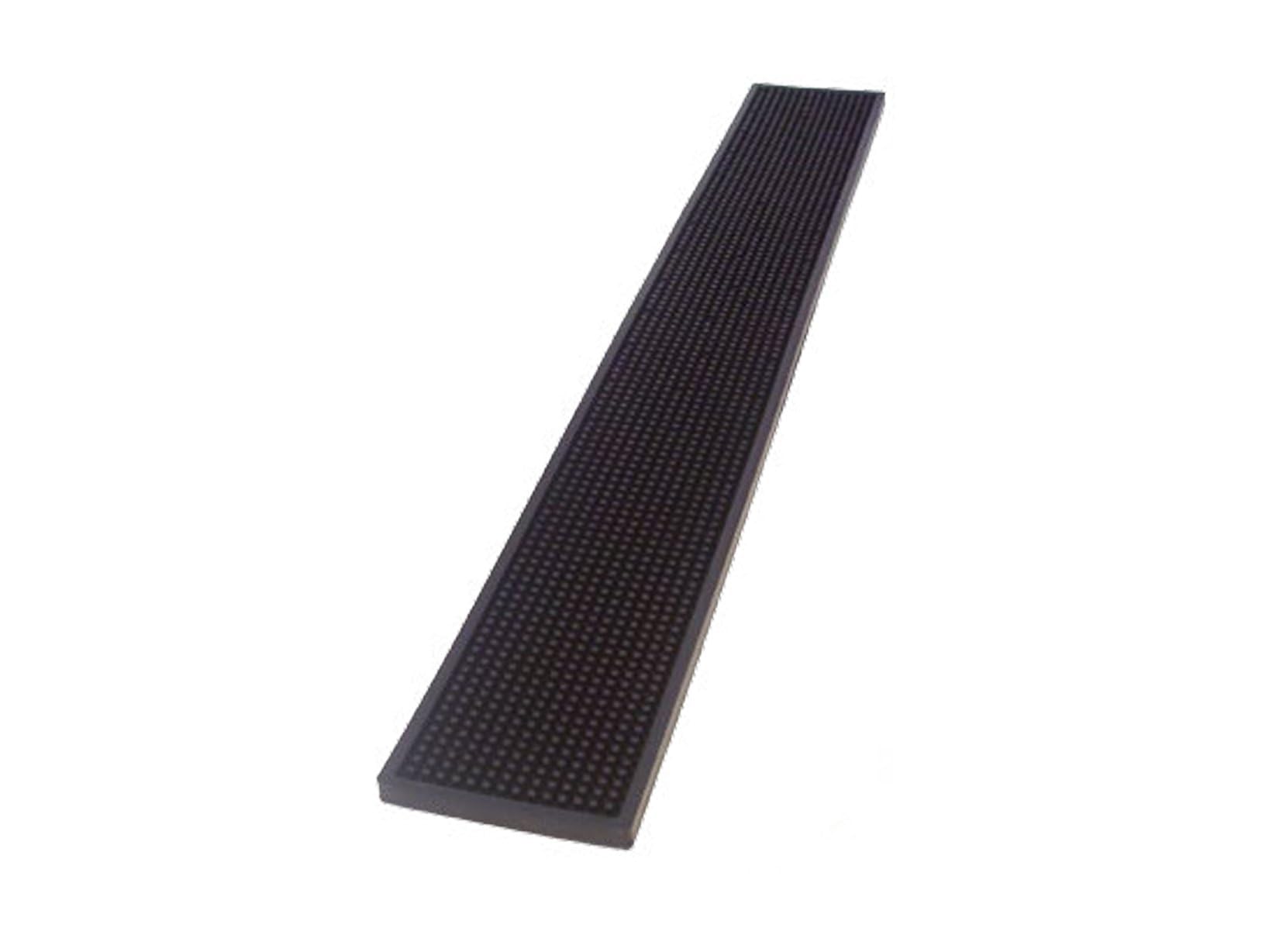 The bars Bar Mat, Black Rubber, 70 x 10 x 1 cm
