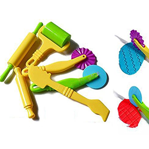 Popmall Play Dough Tools, Assortments Large-Size Pizza Dough Tools Modeling Dough Tools for Kids and Children, Large, Colorful and Non-Toxic