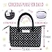 PixieCrush Pretend Play Kid Purse Set for Girls with Handbag, Pretend Smart Phone, Keys with Remote, Pretend Makeup, Lipstick - Interactive & Educational Toy (Black Polka Dot)
