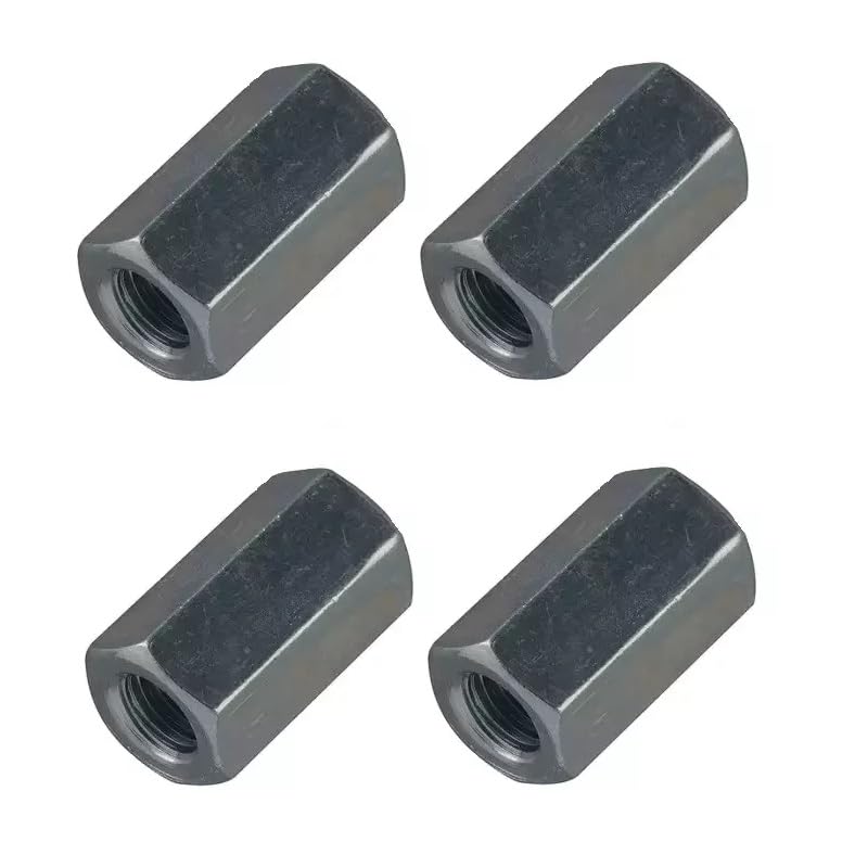TERF® M6 X 18mm Hex Studding Connector Nut stainless Steel A2 (304) Hexagonal Coupling Nut M6 (6mm) X 18mm Female Threaded Rod Bar Studding Connector Nut - Pack of 4