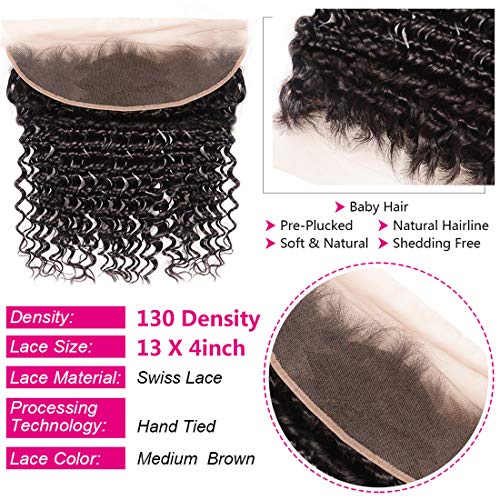 UNice-Hair-Brazilian-Deep-Wave-Lace-Frontal-Closure-13X4-Ear-to-Ear-Free-Part-Swiss-Lace-Frontal-100-Unprocessed-Brazilian-Virgin-Human-Hair-Natural-Color-14inch-frontal