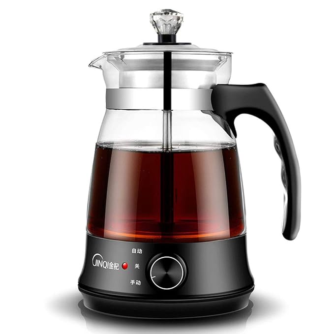 WUNIA Electric Glass Kettle, Teapot with Keep Warm Function, 1L 600W