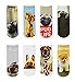 Zmart Women's Invisible Socks 3D Printed Cartoon Animal Dog Patterns Anklet Hosiery,Multicoloured,US 5-9