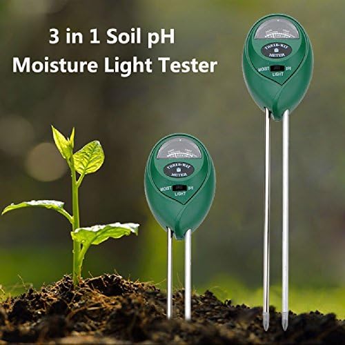 ZERVIOE 3-in-1 Soil Tester Kit with Moisture,pH Value and Light Sensor for Indoor&amp;Outdoor Plants Care,Easy to Use and Fast Read,Soil Tester Moisture Helpful for Garden&amp;Lawn(No Battery Needed)