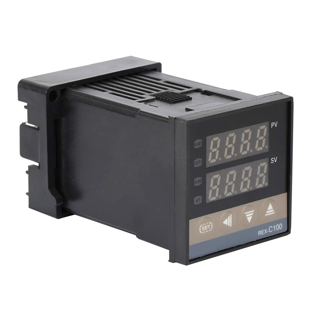 Keenso REX-C100FK02-M*AN Digital Temperature Controller, 0-400℃ PID Thermostat Relay Output, Wide Application for Greenhouses, Water Tanks, Aquariums, Aquaculture