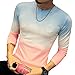 Logeeyar Mens Cotton Fitted Long-Sleeve Contrast Color Stitching T-Shirt
