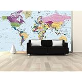 Amazon.com: New Ikea Premiar World Map Picture with Frame/canvas Large