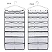 Brotrade Dual-Sided Closet Organizer Bag With Hook Home and Travel Underwear Organizer,Hanging Jewelry Organizer (42-Pockets-white)