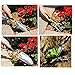 Sinoer 3PCS Garden Tools Set Heavy Duty Cast-Aluminum Heads with Soft Rubberized Non-Slip Handle – Gardening Tools Spade Shovel rake, Garden Gifts Parents Women Men for Flowers Potted Plantthumb 1