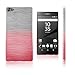 Xcessor Transition Color Flexible TPU Case for Sony Xperia Z5 Compact. With Gradient Silk Thread Texture. Transparent / Pink