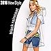 My Sky Fashion Women Clear Rain Coat with Hood Rain Jacket (Short)